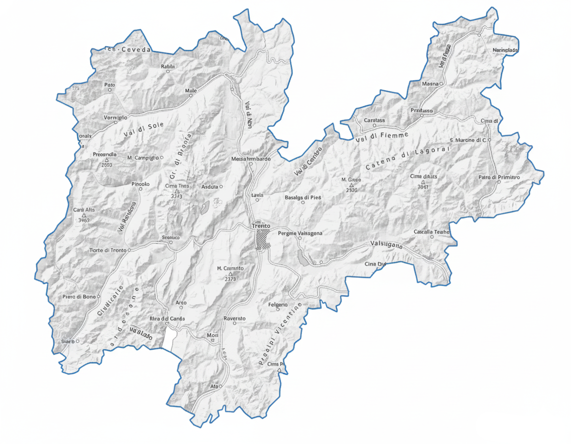 mappa trentino